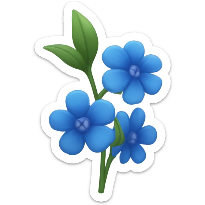 blue flowers sticker