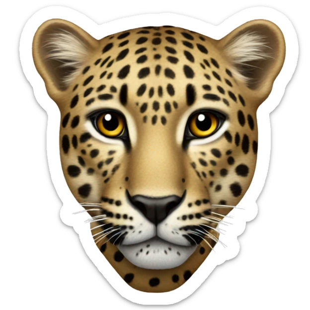 leopard heart sticker