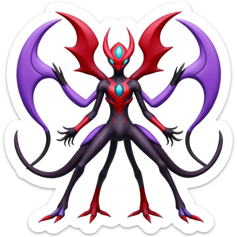 Bisharp-Deoxys-Darkrai-Yveltal-Lunala-Fakémon-hybrid-creature (full body)  sticker