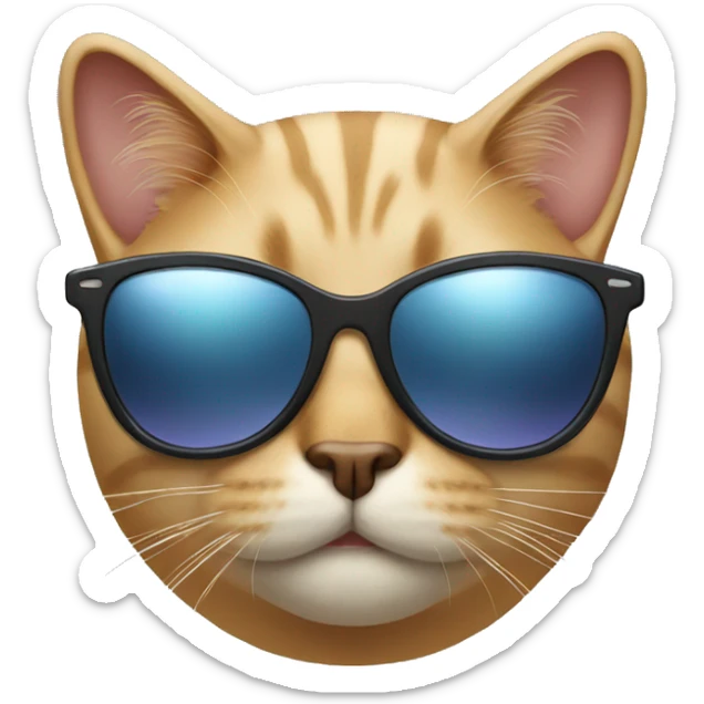 Cat with sunglasses sticker