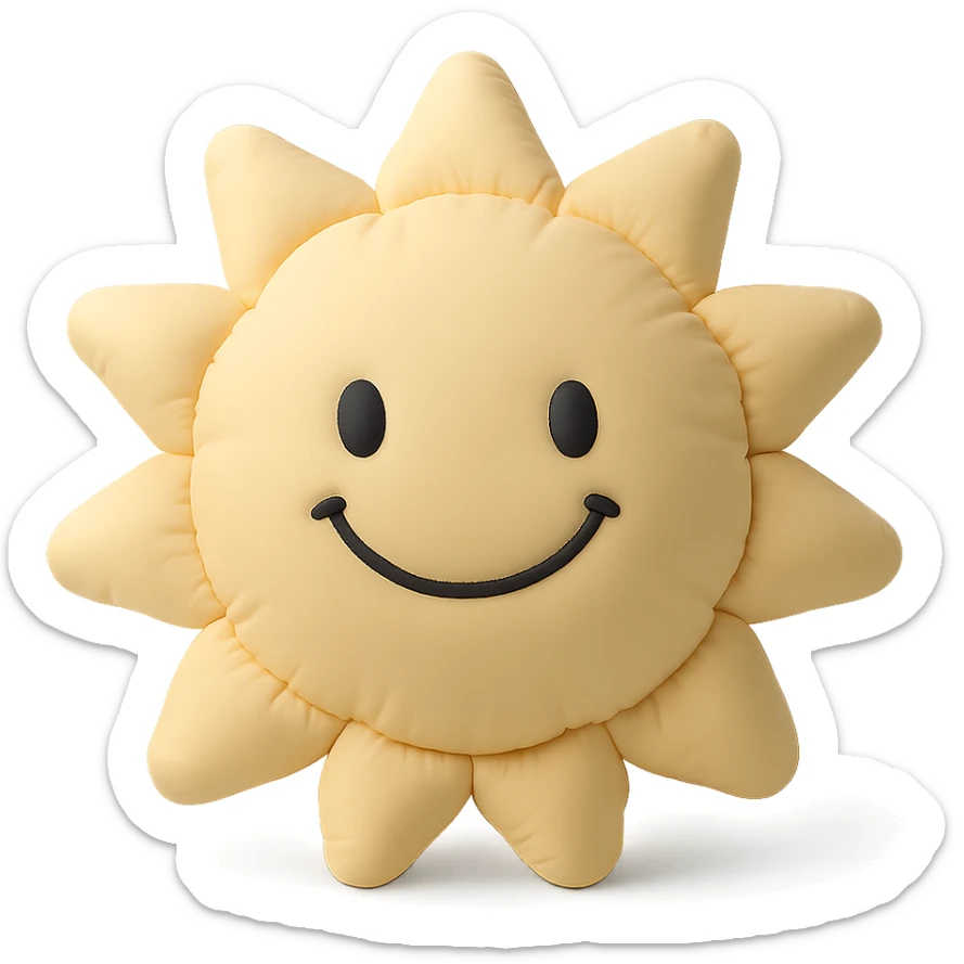smiling sun sticker