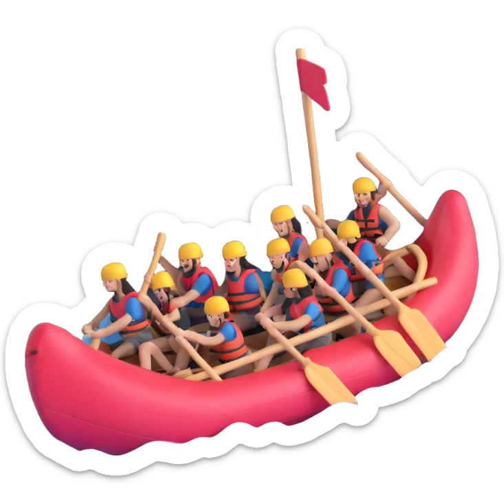 scene inspired by Le radeau de la Méduse, raft with people, stormy sea sticker