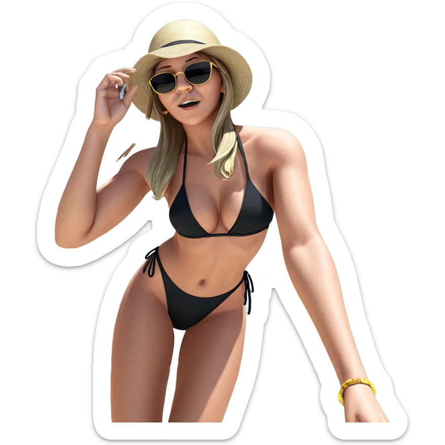 sunny day bikini vibes sticker