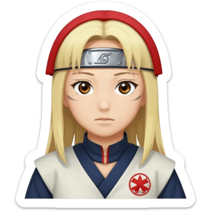 faça um emoji inspirado na personagem Tsunade Senju, do anime Naruto. sticker