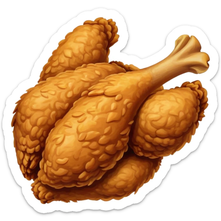 Fried chicken sticker