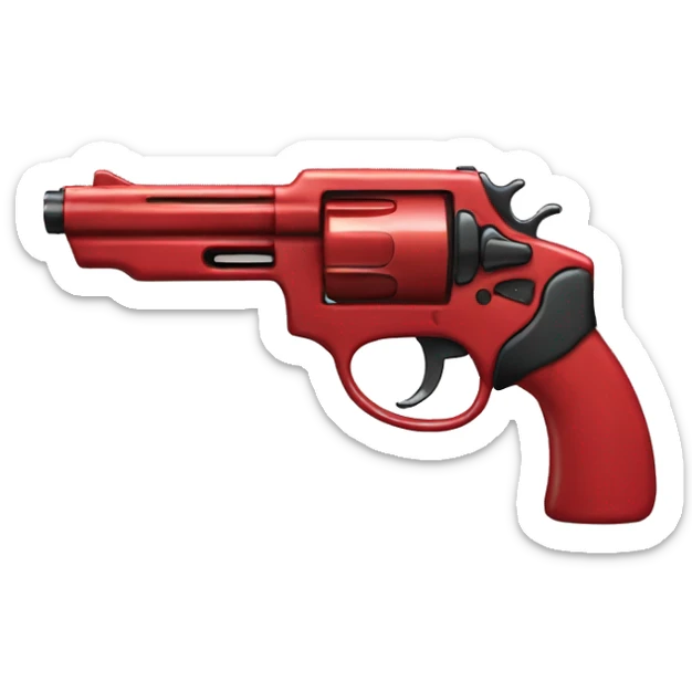 Red gun sticker