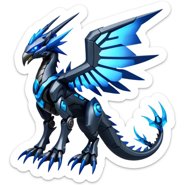 Punk’ish Edgy Futuristic Badass Dark Gothic Zekrom-Dialga-Aurorus-Amaura-Hybrid-Creature sticker