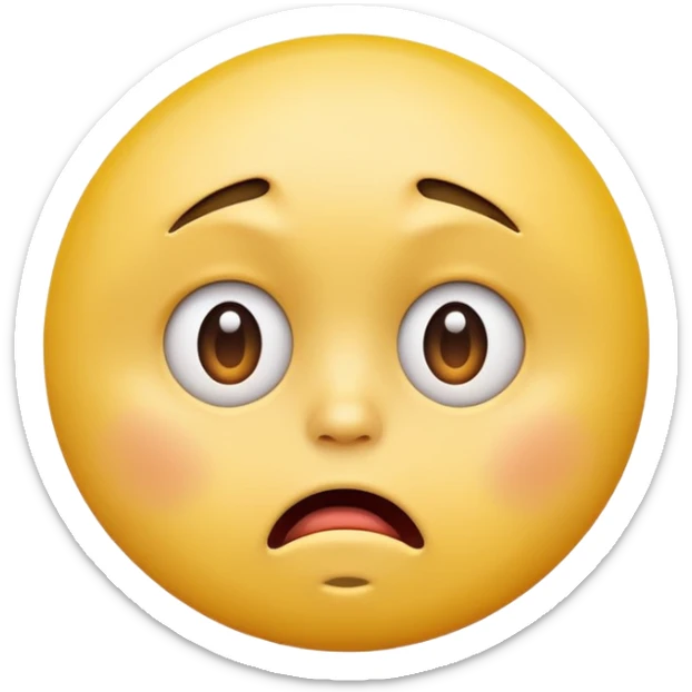 Can you make a shocked face that kinda looks disgusted  make it one of the yellow ones that are circular like this 😞 sticker