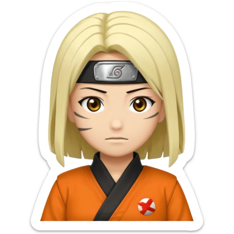 faça um emoji inspirado na personagem Tsunade Senju, do anime Naruto. sticker