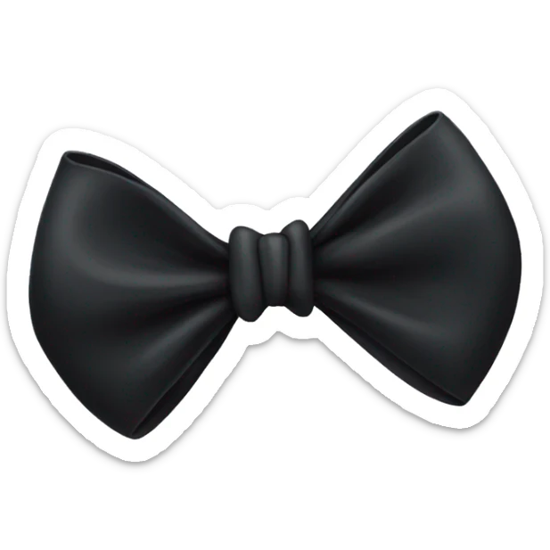 Black bow sticker