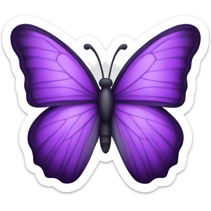 purple butterfly sticker