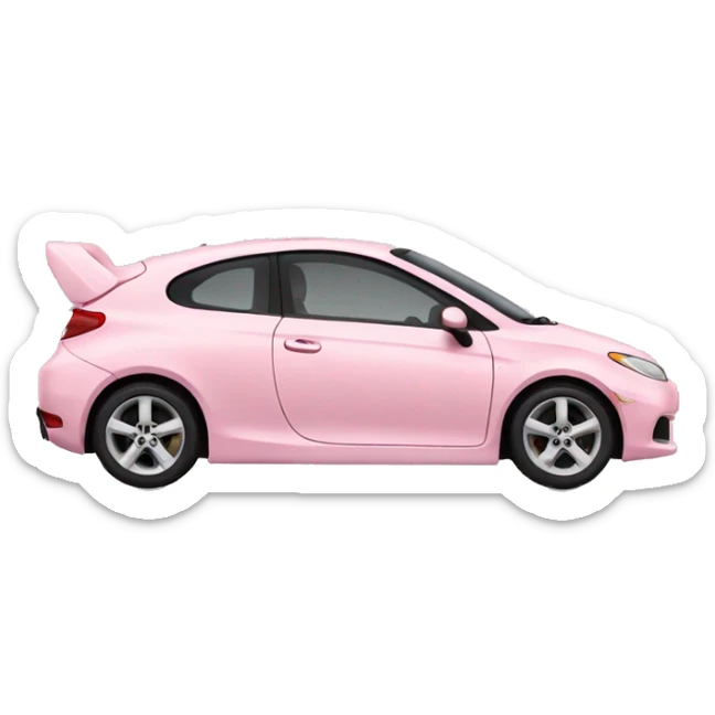 light pink car sticker
