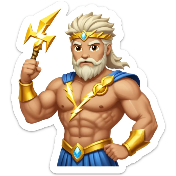 Zues the lightning god sticker