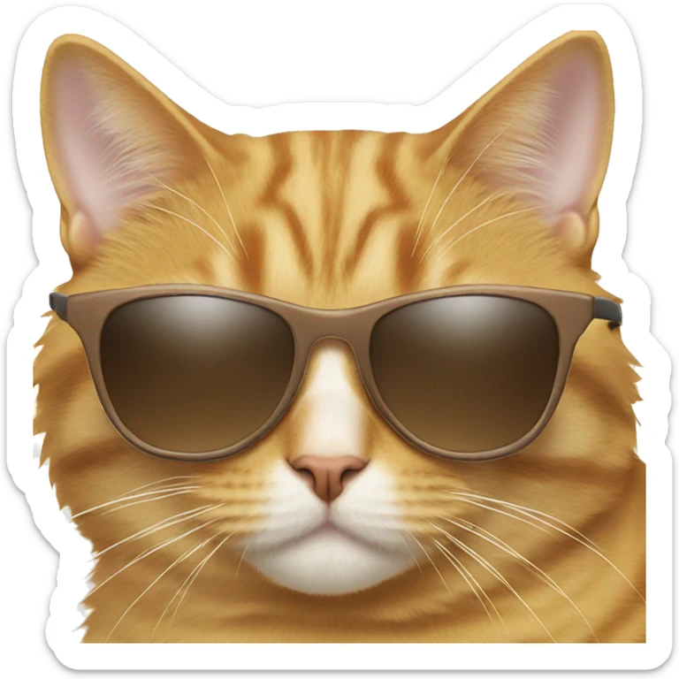 Cat with sunglasses sticker
