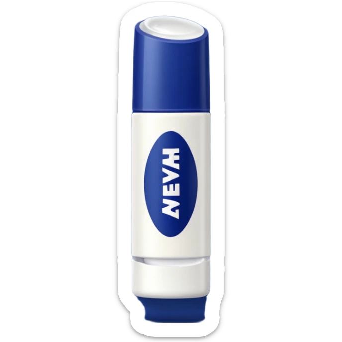 generate an ios genmoji of a NIVEA lip balm sticker