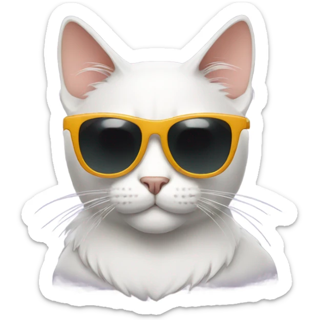 Cat with sunglasses sticker