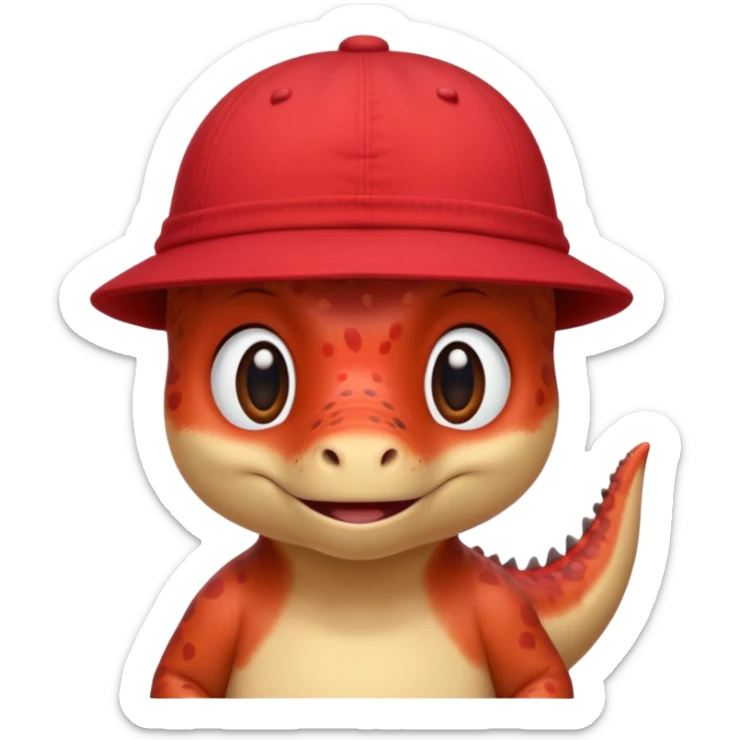 пропавший малыш Дино из 99 ночей шапка красная динозавра sticker