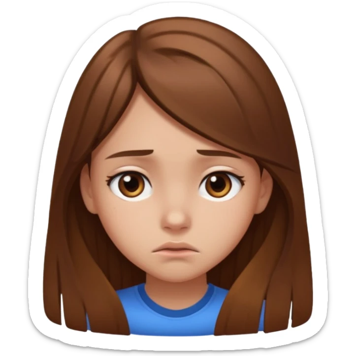 teenage gorl having disappointment about her idol - sadness from unfulfilled hopes or expectations sticker