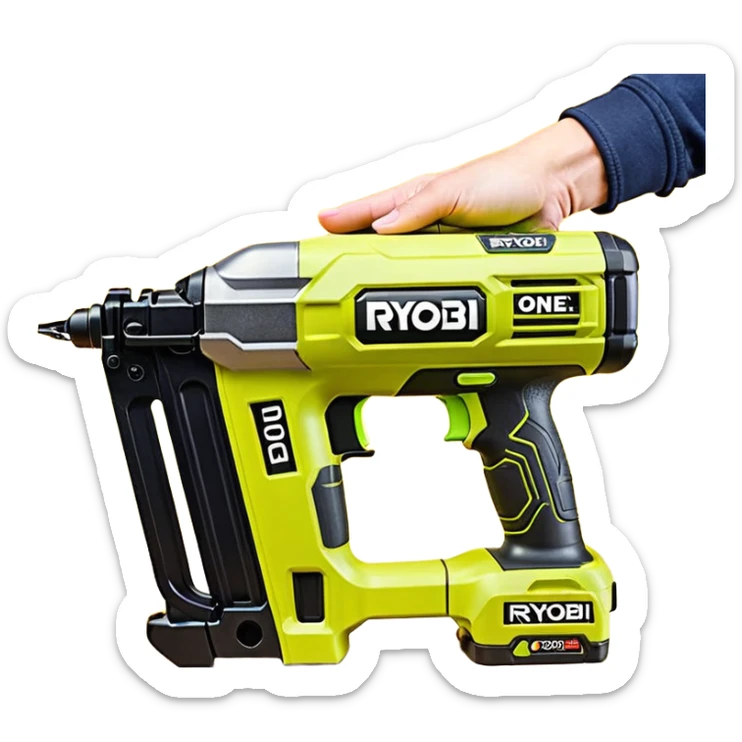 RYOBI ONE+ HP 18V 18-Gauge Brushless Cordless AirStrike Brad Nailer (with battery) P322 emoji style  sticker