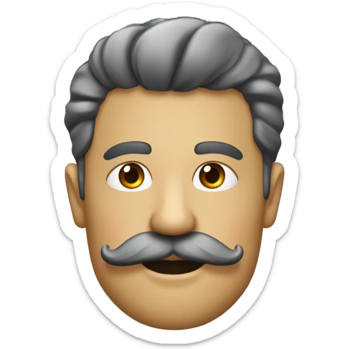 homme metisse avec un taper et beaucoup de cheveux avec n ouc et une moustache sticker
