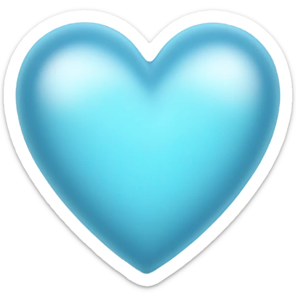 Light blue heart sticker