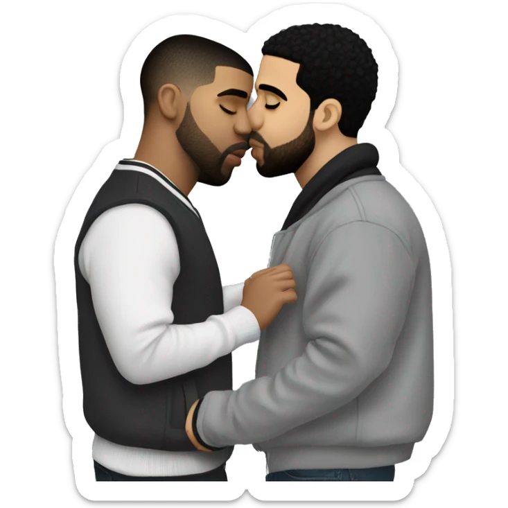 drake kissing drake kissing drake kissing drake sticker