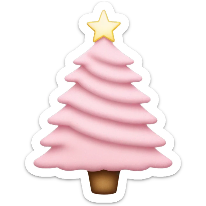 light pink christmas tree sticker