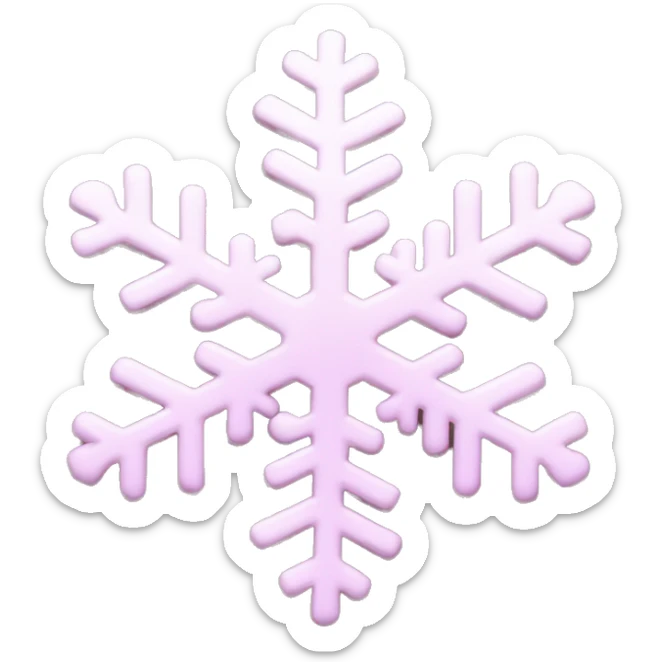 pastel pink snowflake  sticker
