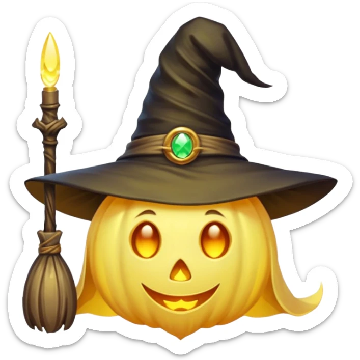 witch stuff yellow sticker
