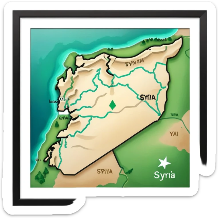 Syria in green sticker