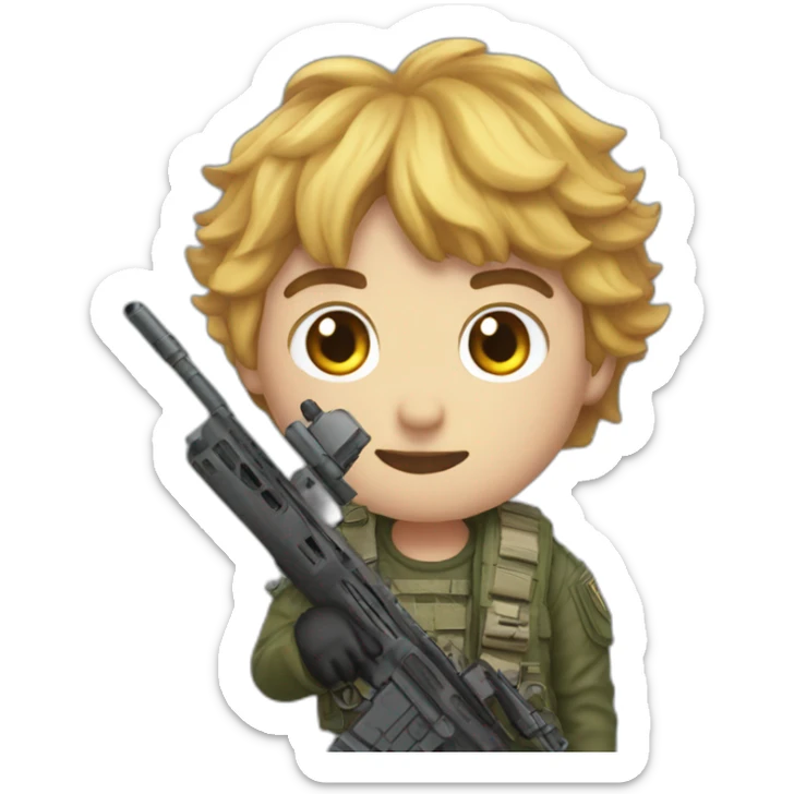 Bts con un arma sticker