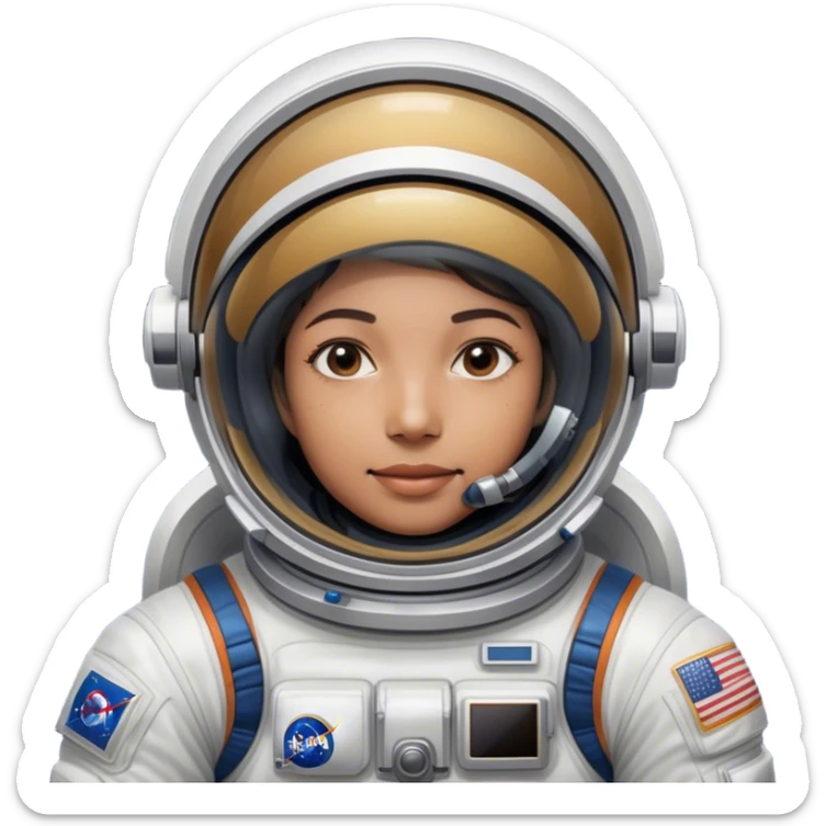 👨‍🚀 Cinematic Realistic Astronaut – A highly detailed depiction of an astronaut in a state-of-the-art space suit, floating weightlessly in the vast expanse of space. The reflective visor hides the face so we do not see the astronauts face, while intricate suit details and soft lighting create an immersive sense of realism. sticker