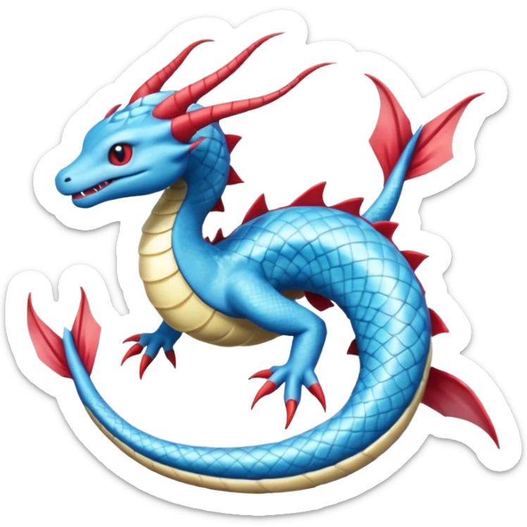 Krookorok-Gyarados-Salamence-Dratini-Dragonair-fusion-hybrid-creature  sticker
