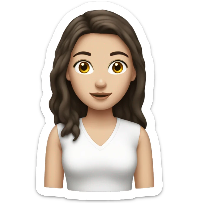 Brunette white girl sticker