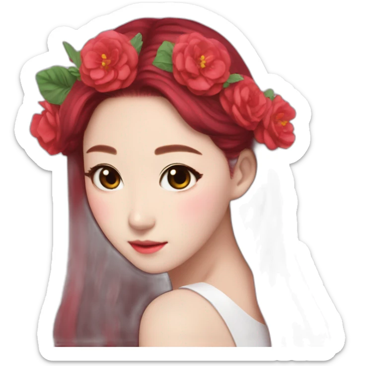 kpop-girlband-red velvet-irene- butterfly-wing- flowercrown sticker