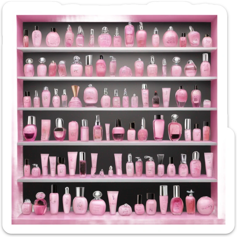 a perfume and beauty store called ICI Paris XL in the Netherland, pink and blac sticker
