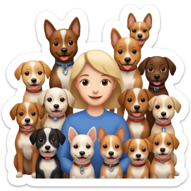 hi there i am a professional graphic designer and i have a lot of dogs. sticker