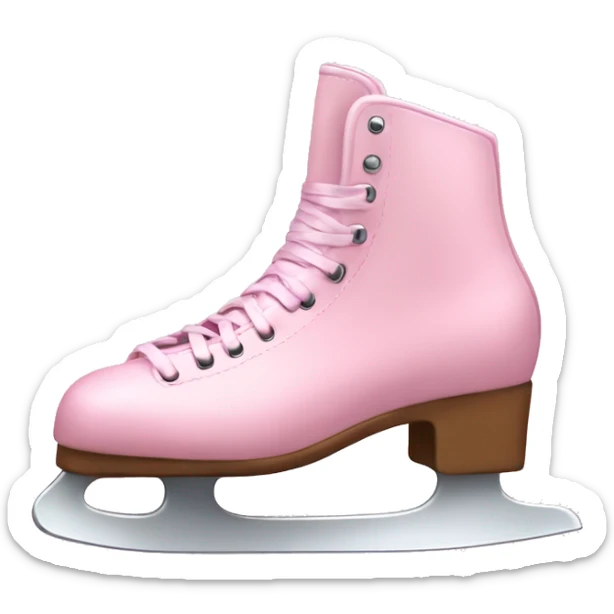 pastel pink ice skates sticker