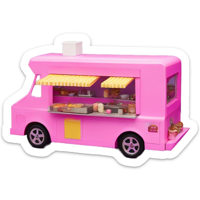 Barbie’s dream house/food truck assembled from 2 pieces  sticker