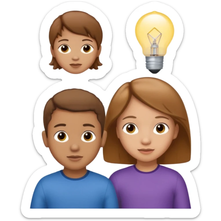YOUNG CHILDREN: FIVE-YEAR-OLD BIRACIAL BOY WITH LIGHT BROWN HAIR AND LIGHT SKIN, THREE-YEAR-OLD BIRACIAL GIRL WITH LIGHT BROWN HAIR AND LIGHT SKIN sticker
