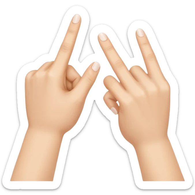 two white ones that reach out to each other with their index fingers like in the painting of the creation of Adam sticker