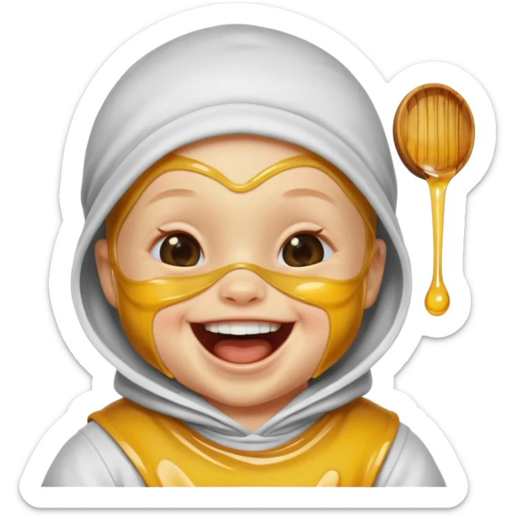 Laughing diddy oil baby oil robber Black white honey  leaving fart baby laughing sticker