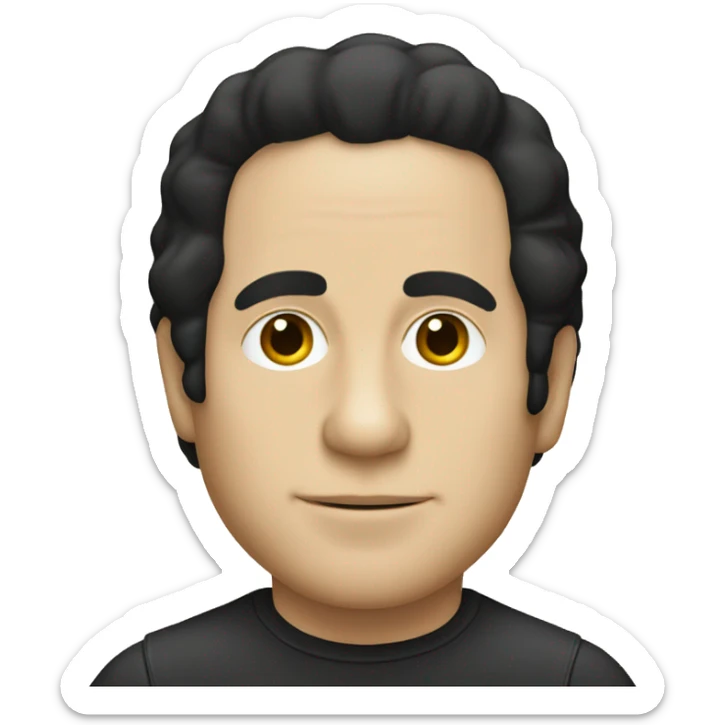 Paul Simon at the time of Simon and Garfunkel with dark hair  sticker