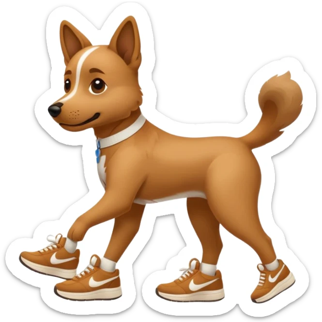 Q se vea más animado y q sus tres patas tengan zapatillas nike sticker