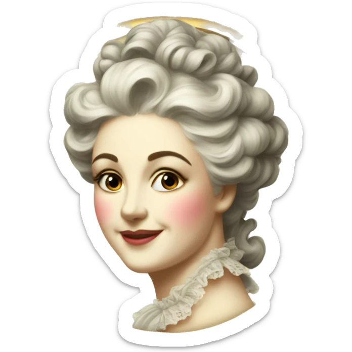 vintage rococo face powder  sticker