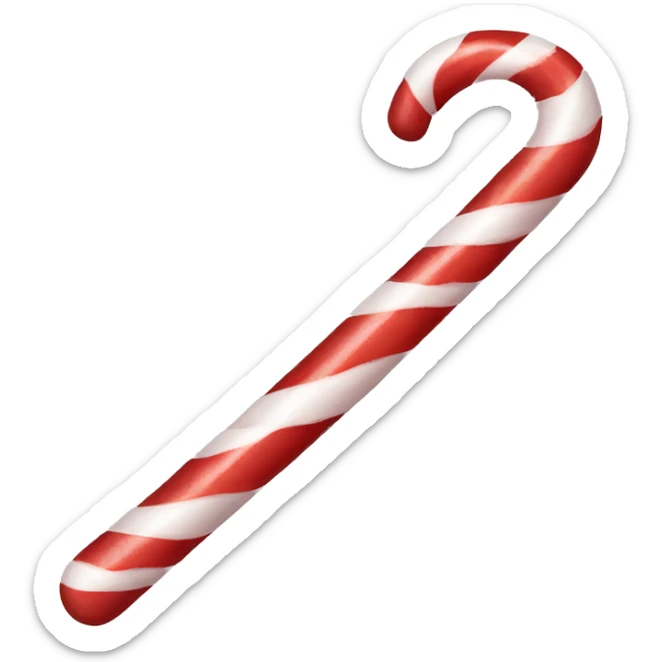 Candy cane sticker