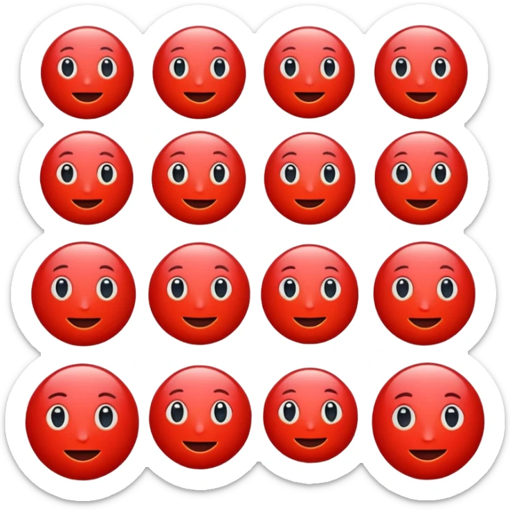 I want an emoji of the word "AI" in red writing sticker