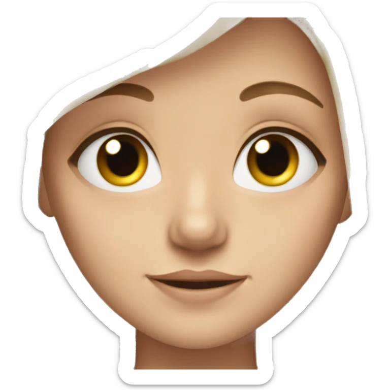 girl with a long blonde hair and grey eyes sticker