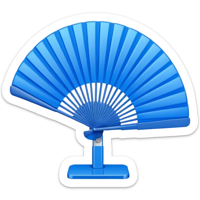 blue fan sticker