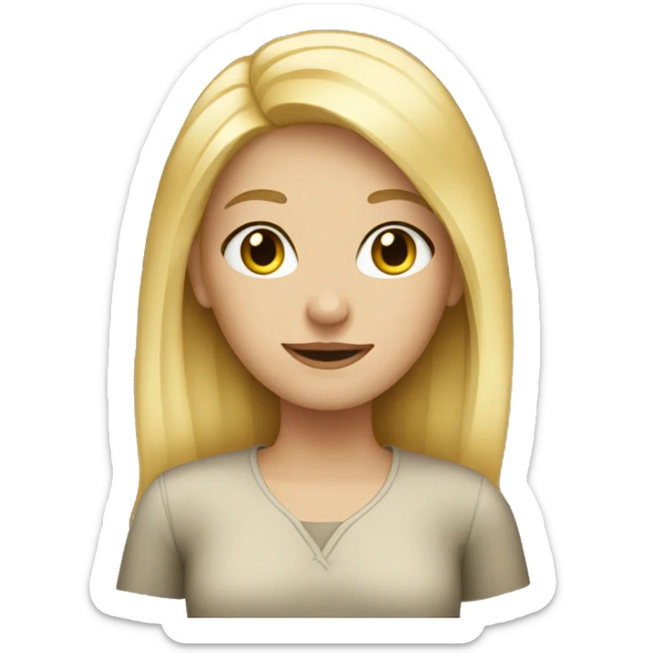 blonde girl  sticker